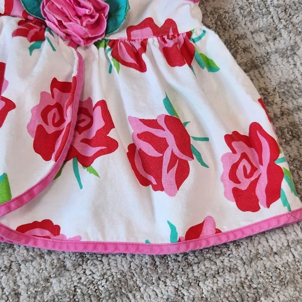Girls Rose floral rose vintage tank swing top size 18 months